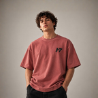 H7 T-shirt Dusty Rose Acid Wash GRIT
