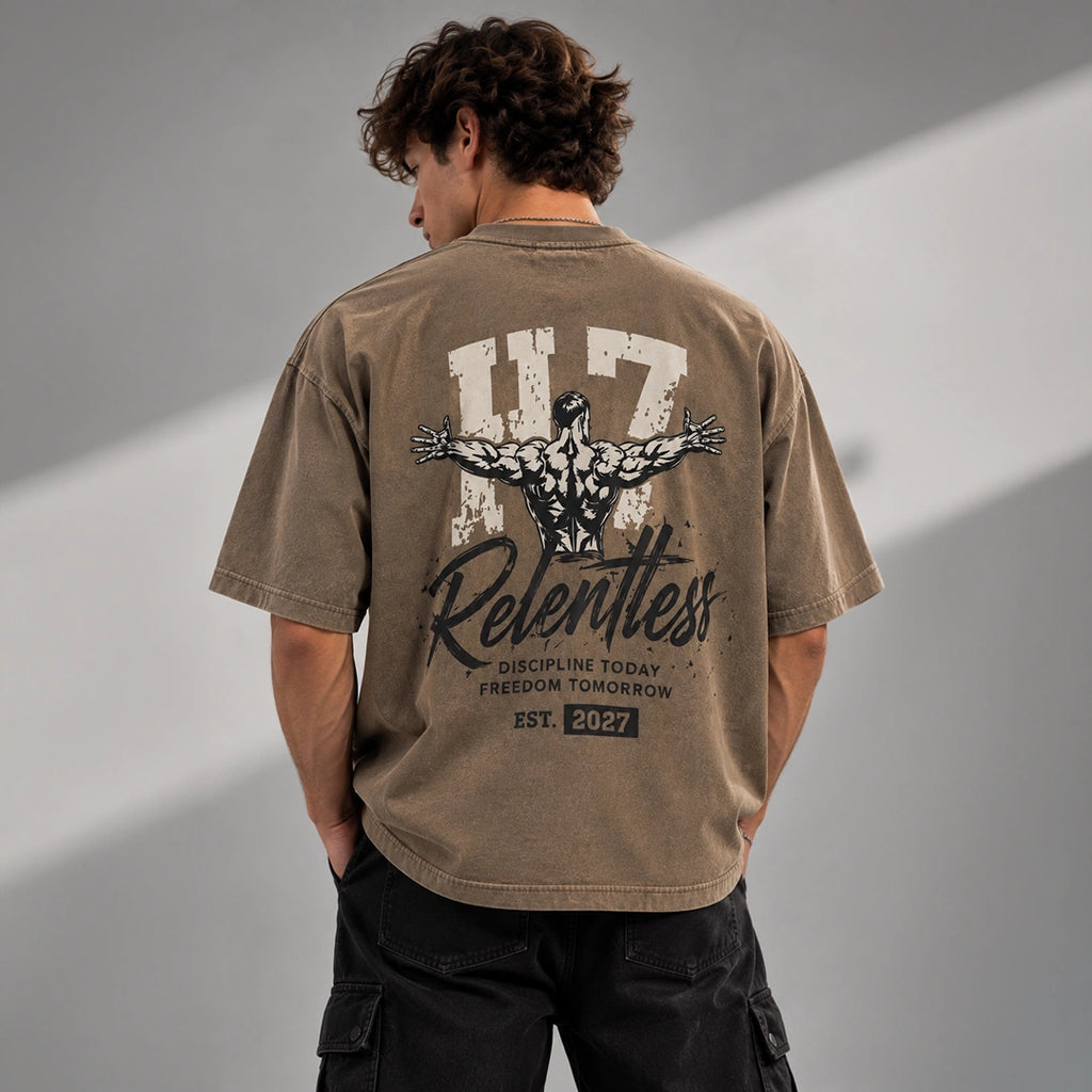 H7 T-shirt Light Brown Acid Wash FORGE