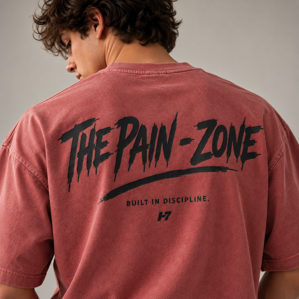 H7 T-shirt Dusty Rose Acid Wash GRIT