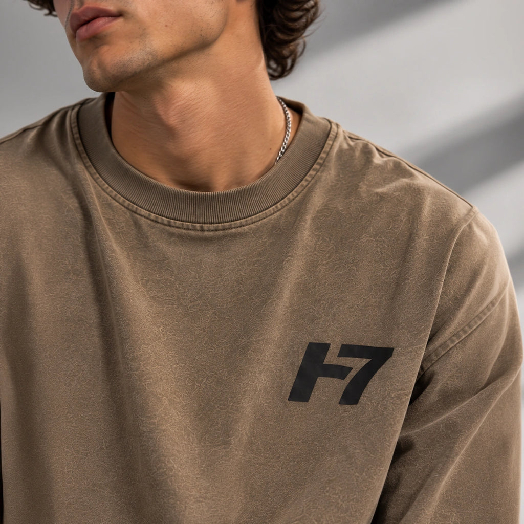 H7 T-shirt Light Brown Acid Wash FORGE