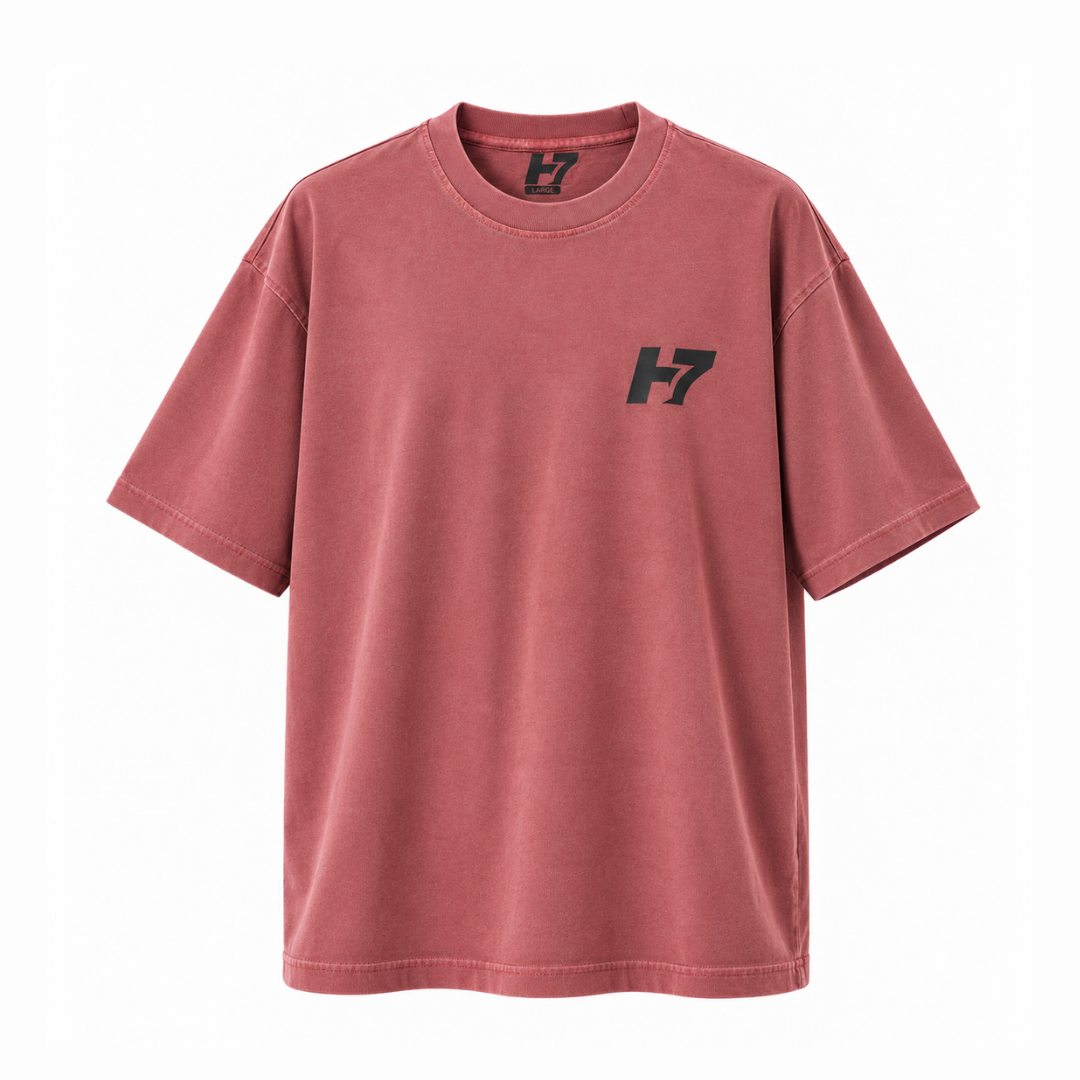 H7 T-shirt Dusty Rose Acid Wash GRIT