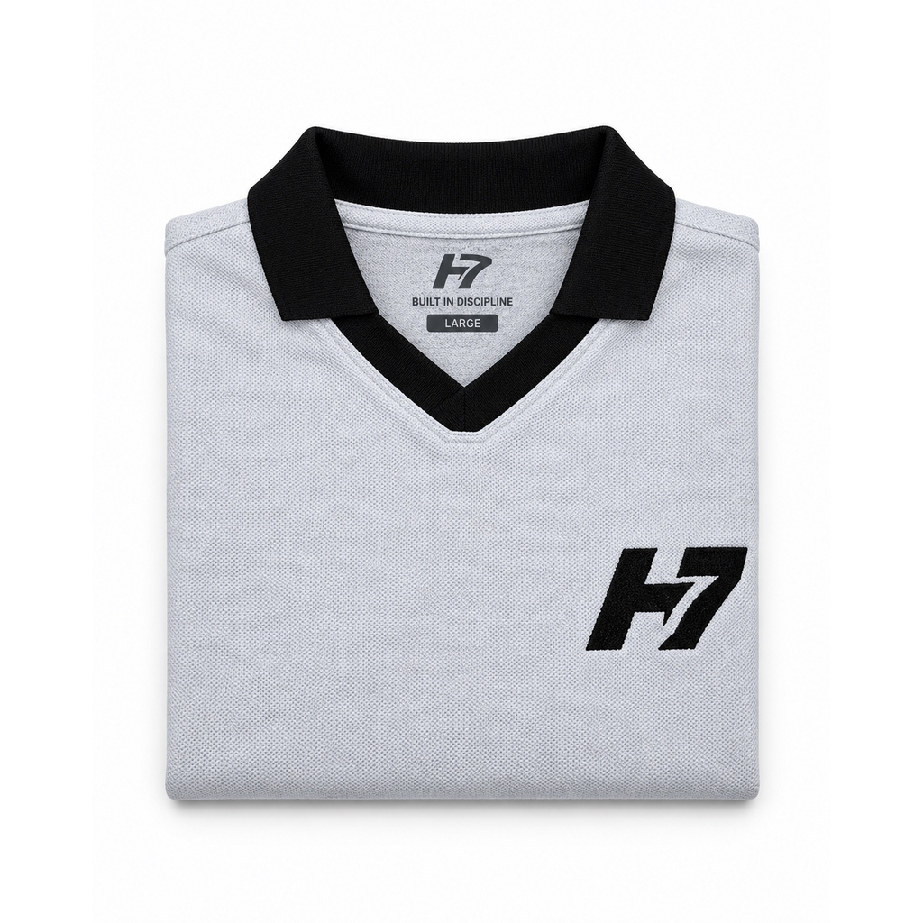 H7 Oversized Polo – Light Gray