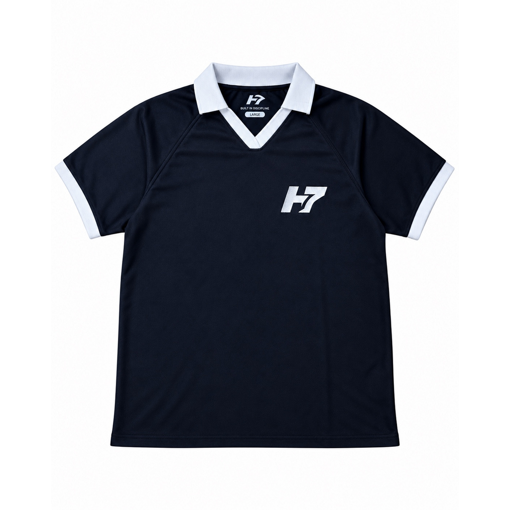 H7 Oversized Polo – Navy Blue