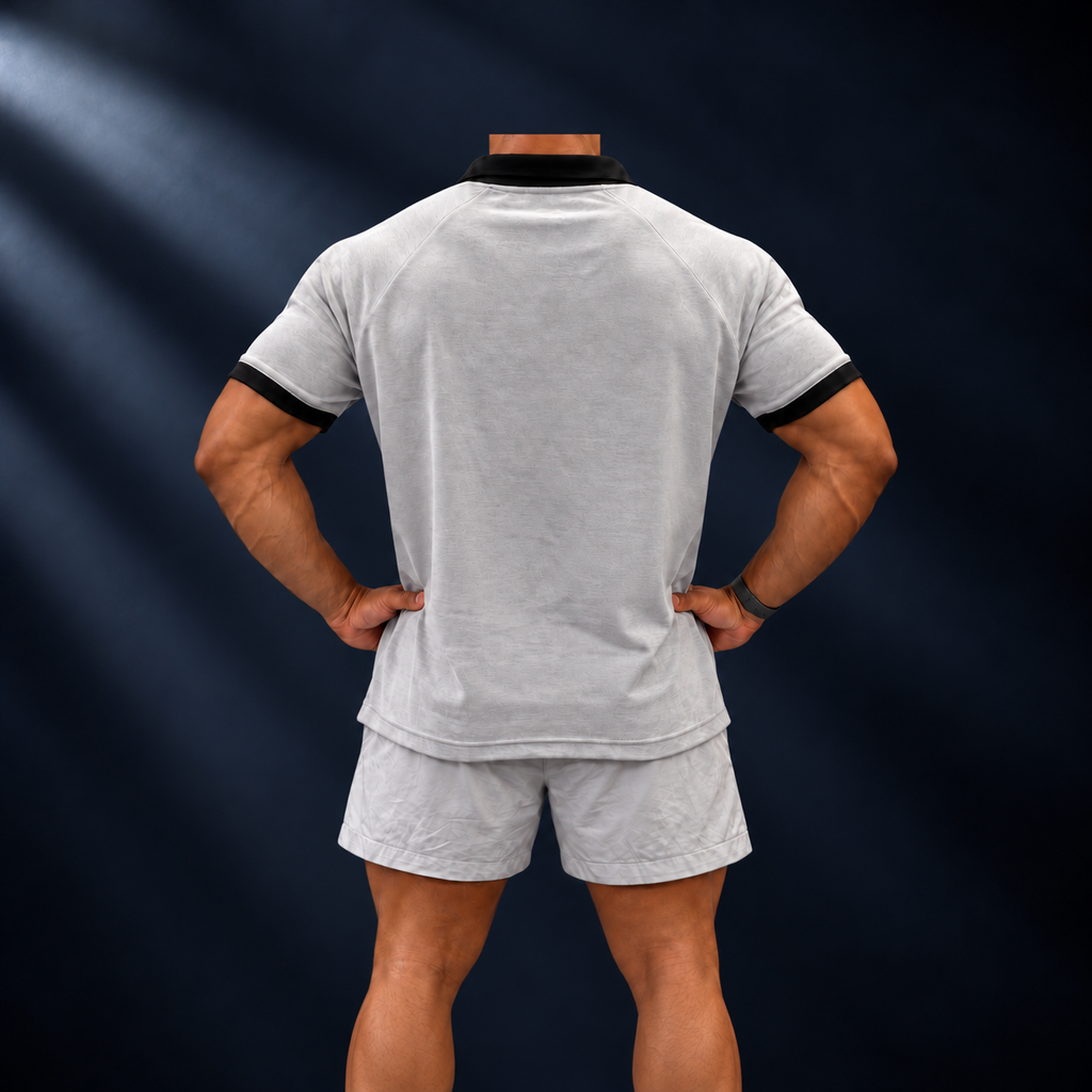 H7 Oversized Polo – Light Gray