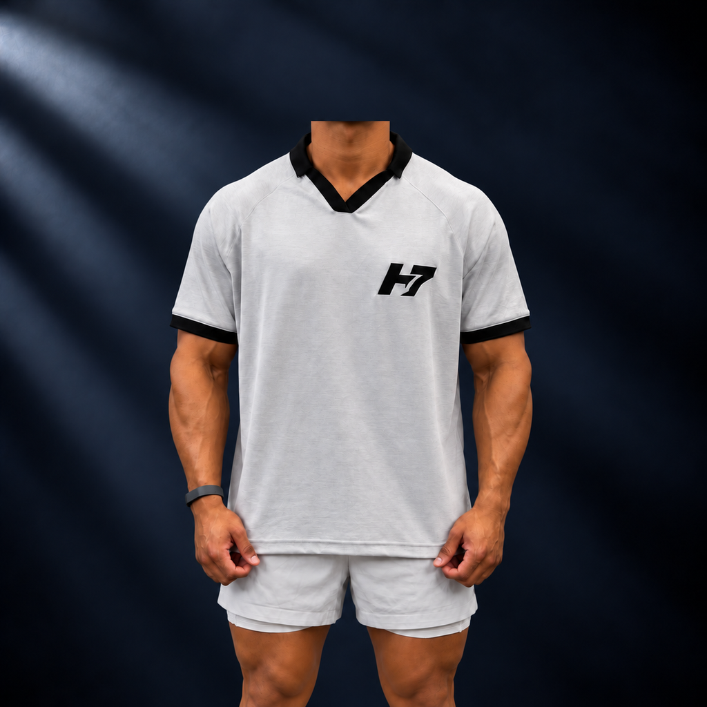 H7 Oversized Polo – Light Gray
