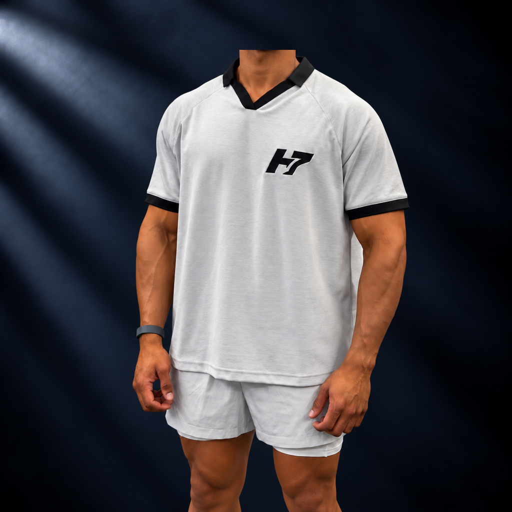 H7 Oversized Polo – Light Gray