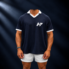 H7 Oversized Polo – Navy Blue