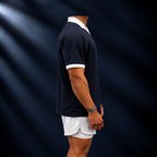 H7 Oversized Polo – Navy Blue