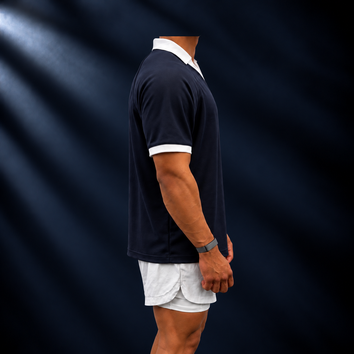 H7 Oversized Polo – Navy Blue