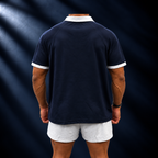 H7 Oversized Polo – Navy Blue